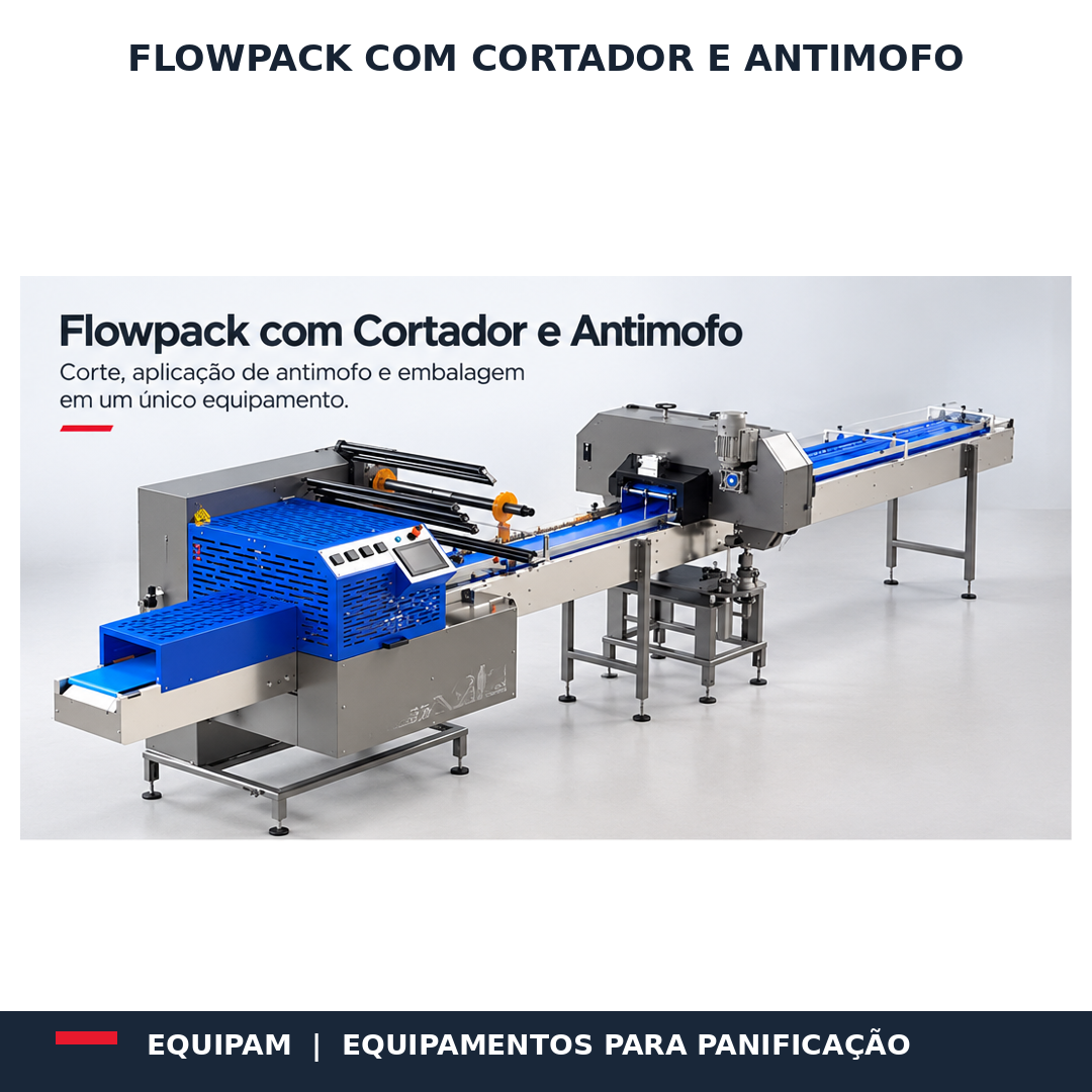 Flowpack com Cortador e Antimofo para Pães